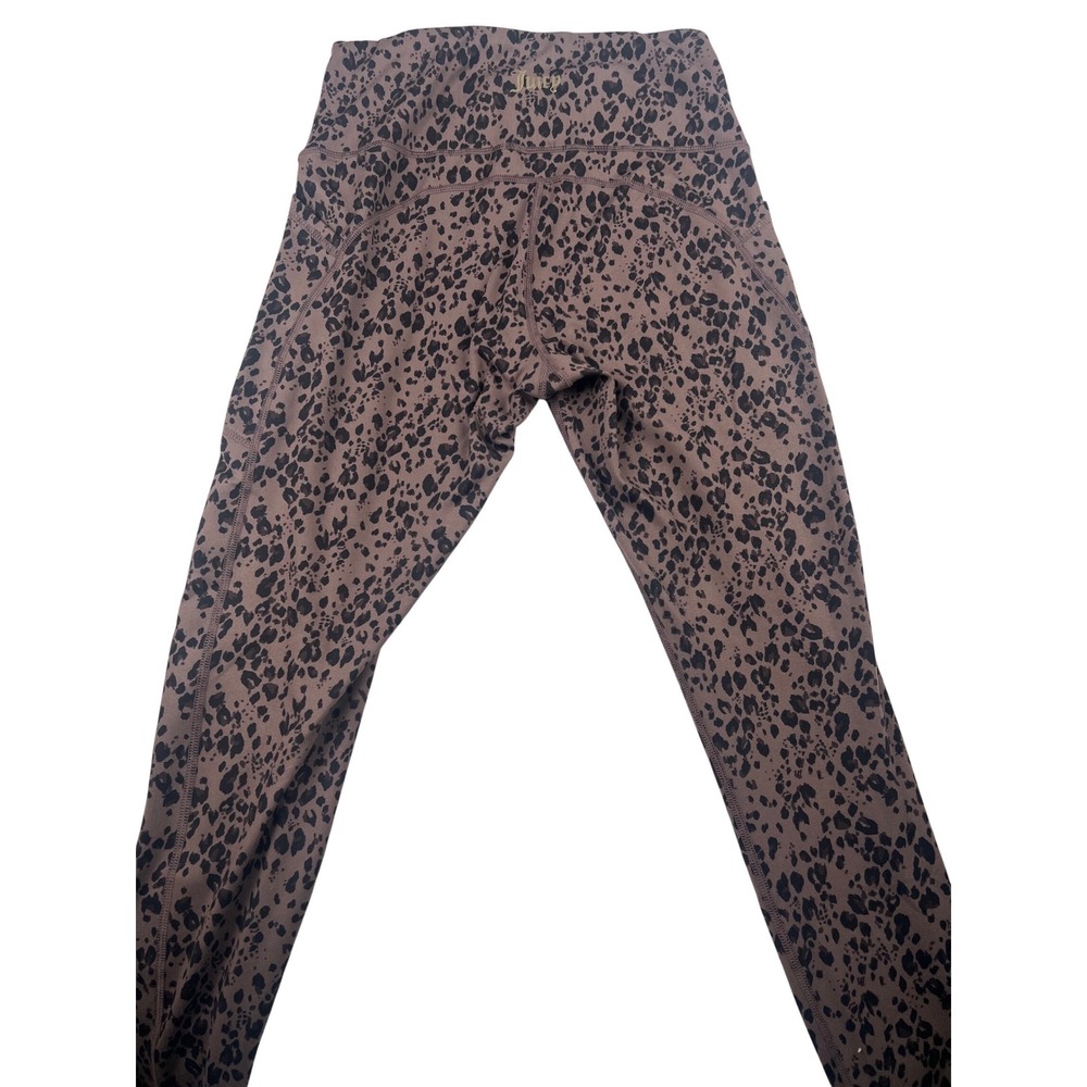 Juicy Couture Sport brown Leopard Print High Rise Leggings with Pockets‎ Small